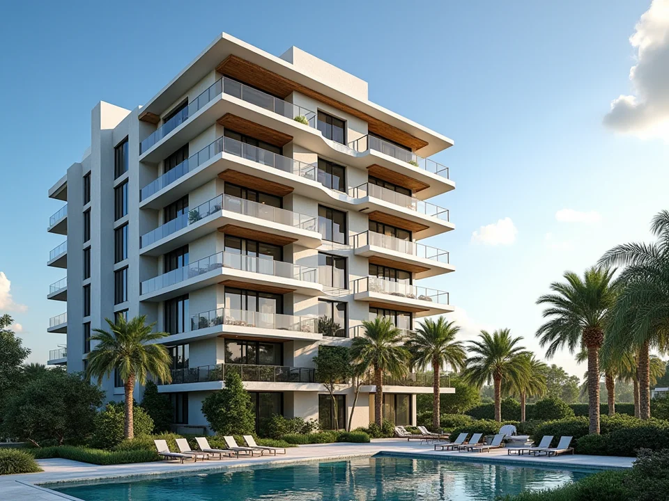 Condominium building construction in Tampa Bay Florida